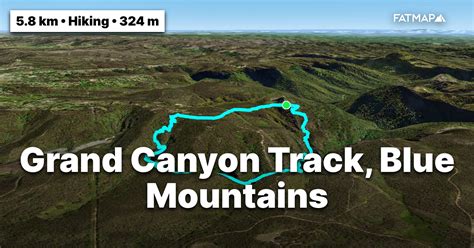 Grand Canyon Track Blue Mountains Outdoor Map And Guide Fatmap