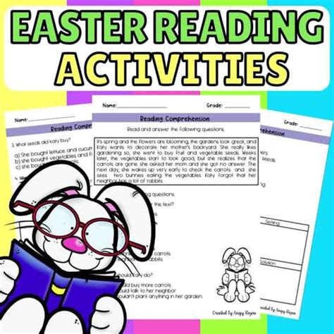 easter reading comprehension worksheets by miss angy rojas tpt