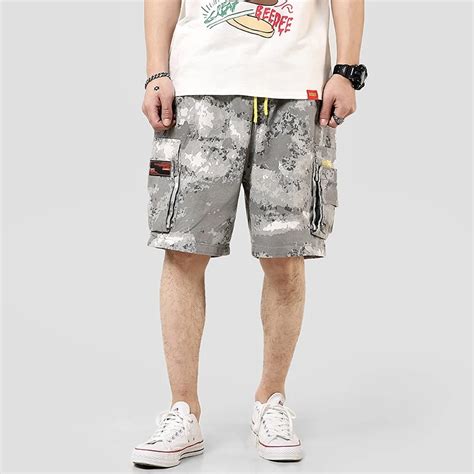 Men Camouflage Cotton Side Pockets Casual Shorts In 2020 Casual