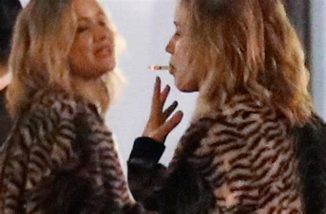 Jennifer Lawrence Seen Smoking Pals London