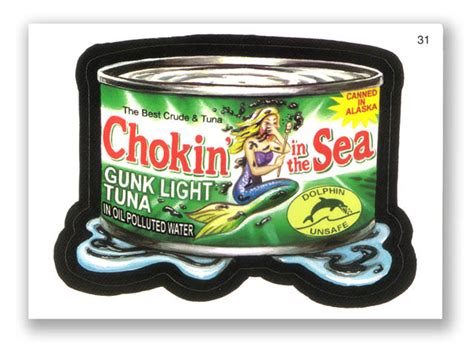 chicken of the sea real product for wacky packages chokin in the sea
