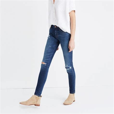 9 High Rise Skinny Jeans Ripped And Patched Edition Madewell Ol