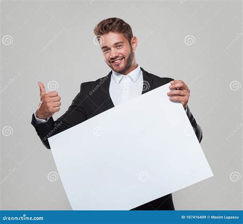 Content Businessman Showing Thumb Up Stock Image Image Of