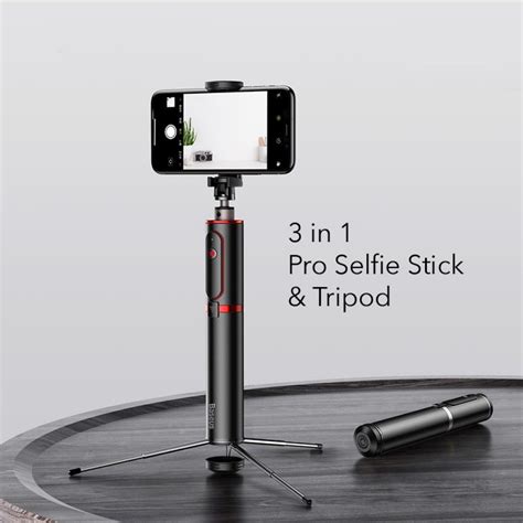 3 In 1 Pro Bluetooth Super Portable Selfie Stick And Mini Extendable Tripod Monopod With Wireless