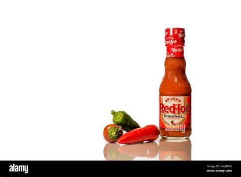 Franks Red Hot Pepper Sauce Stock Photo Alamy