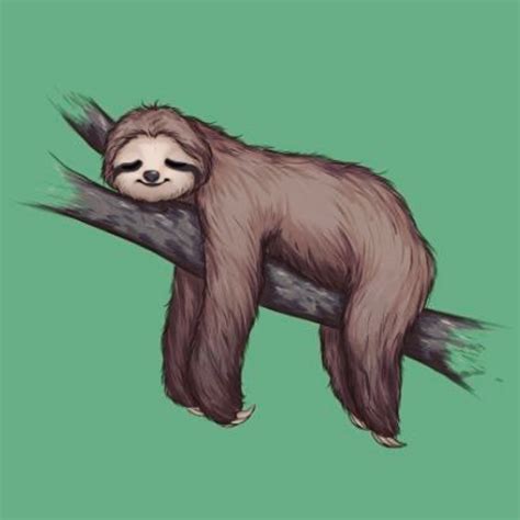 Cute Sloth Art By Lazydayzsewing