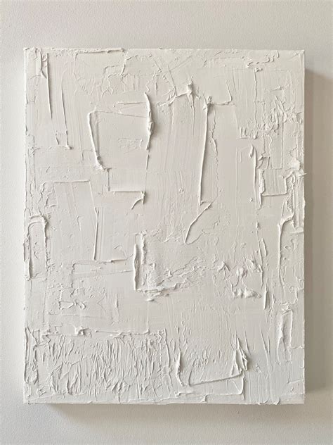 White Textured Canvas Wall Art Abstract White Wall Decor Etsy Australia