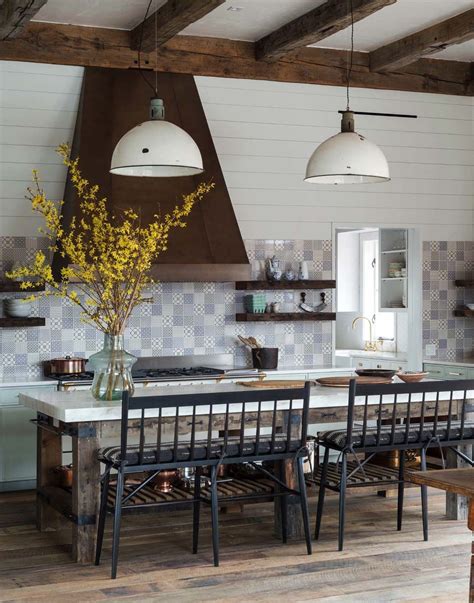 Kitchen Uses A Pleasing Blend Of Old And New In This Modern Farmhouse
