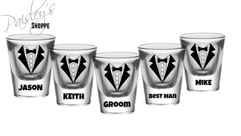 Personalised Shot Glass Best Man T Ideas Custom Shot Glasses Groom T Groomsman Proposal