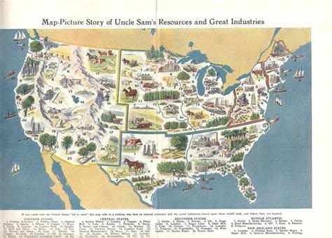 Map Of The United States Resource Map Of The United States