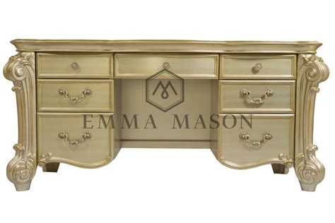 Acme Vendome Vanity Desk In Gold Patina 23007 By Dining Rooms Outlet By