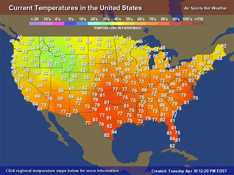 Current Temperature Map United States World Map
