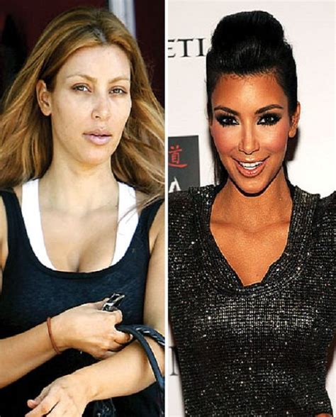 Kim Kardashian Celebs With And Without Makeup Celebs Without Makeup