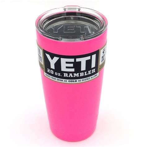 Hot Pink Oz Painted Yeti Double Wall Stainless Steel Cup Tumbler Pink Yeti Pink Yeti Cooler