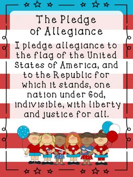 So, i've created a pledge of allegiance preschool pack to help you teach your kids. The Pledge of Allegiance Classroom Poster by Huneybear Learnings