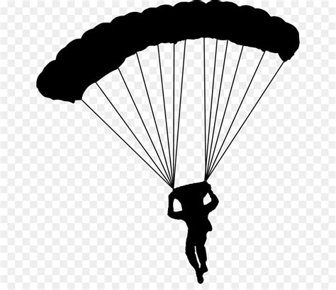 Parachute Silhouette Parachuting Parachute Png Download 10501502