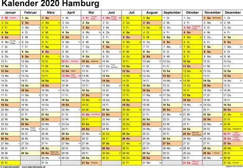 Kalender 2021 kostenlos downloaden und ausdrucken. Kalender Hamburg 2020 Zum Ausdrucken | Druckbarer 2021 ...