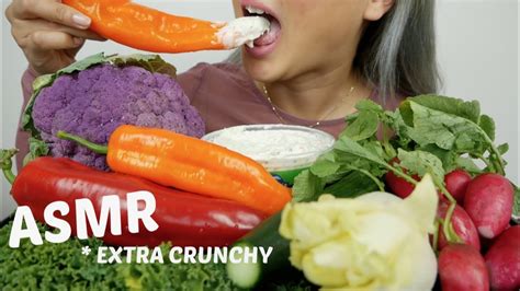 Veggie Platter Asmr No Talking Extreme Crunchy Eating Sounds N E Let S Eat Youtube