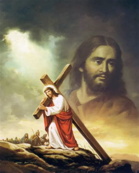 CATHOLIC PRINT PICTURE JESUS CARRYING CROSS X Ready To Be Framed PicClick