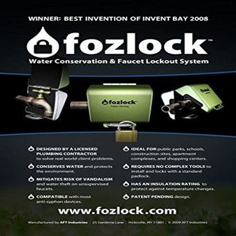 Fozlock Outdoor Faucet Lock System Insulated Water Spigot And Green
