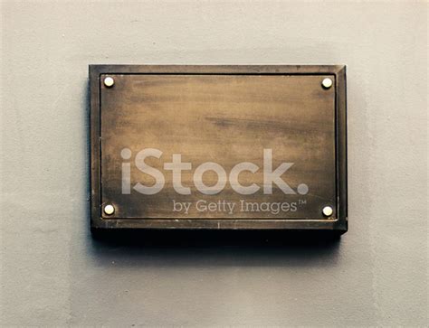 Blank Metal Plaque Stock Photo Royalty Free Freeimages