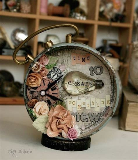 15 Altered Vintage Alarm Clocks For Some Crafty Diy Inspiration