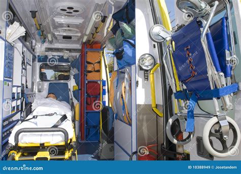 Ambulance Equipment In Emergency Vehicle Royalty Free Stock Images