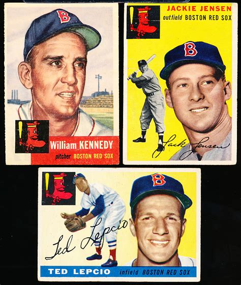 Lot Detail Six Vintage Boston Red Sox Baseball Cards