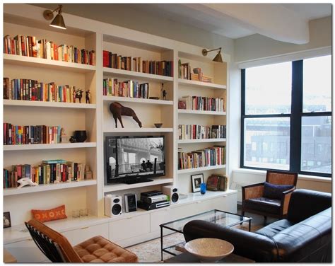 50 Cozy Tv Room Setup Inspirations Living Room Bookcase Wall