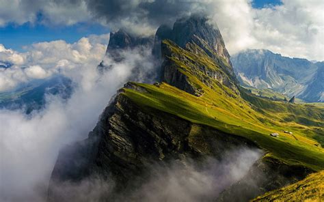 Dolomites Mountain Range Is Located In The Northeast Of Italy Hd