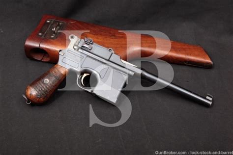 Mauser Model 1896 C96 Broomhandle 763mm 30 Cal Semi Auto Pistol 1912