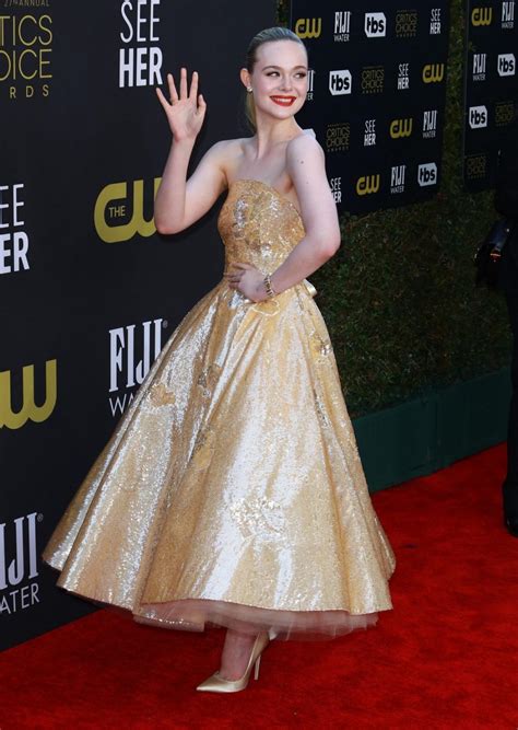 Elle Fanning Sexy Cinderella At The Critics Choice Award Photos