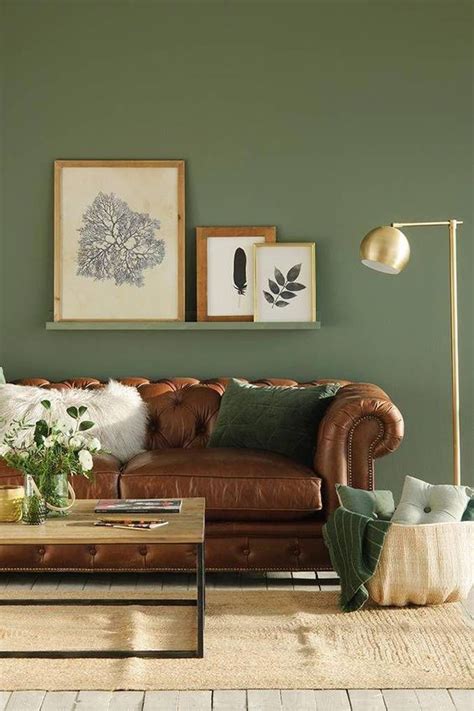 8 Dreamy Interiors With Olive Walls You Will Be Smitten With This