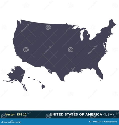 Die Vereinigten Staaten Von Amerika Usa Nordamerika Länder Zeichnen