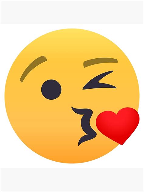 Joypixels™ Kissy Face Emoji Metal Print By Joypixels Redbubble