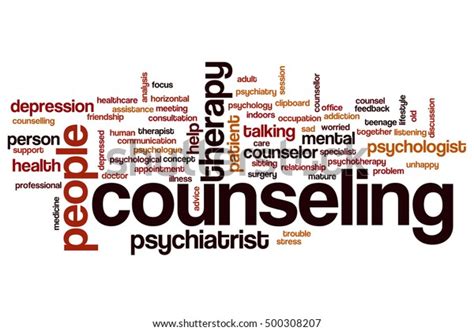 Counseling Word Cloud Concept Stock Illustration 500308207