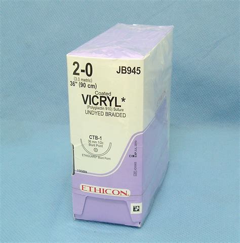 Ethicon Jb945 Vicryl Suture 2 0 Ctb 1 Needle 2019 Exp Da Medical