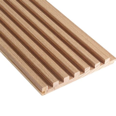 Ejoy 106 In X 6 In X 05 In Solid Wood Wall 7 Grid Cladding Siding