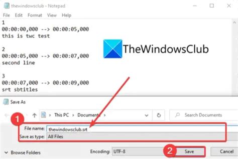 How To Create Srt Subtitles In Windows 1110