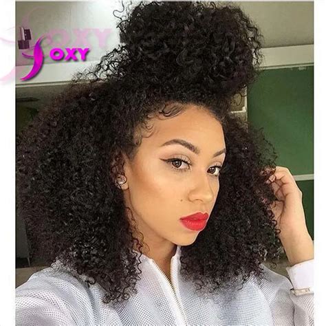 150 Density Short Curly Lace Front Wig Peruvian Kinky Curly Wig Glueless Lace Front Human Hair