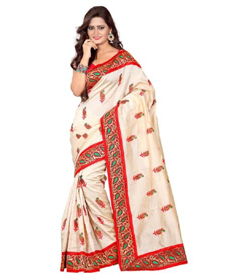 Payal Sarees Red Bhagalpuri Silk Saree Buy Payal Sarees Red