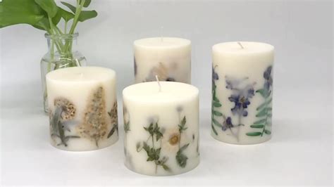 Suitable for making candles from wax, paraffin, wax. Wholesale Decorative Botanical Dried Flower Pillar Scented ...