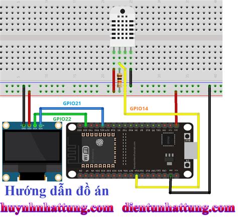 Dht22 Giao Tiếp Esp32 Cảm Biến Nhiệt độ độ ẩm Oled Esp