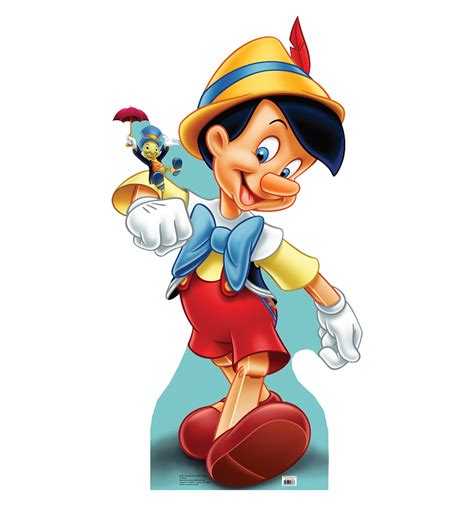 Life Size Pinocchio And Jiminy Cricket Cardboard Standup