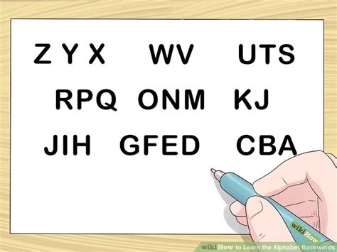 I can recite the english alphabet backwards. 3 Ways to Learn the Alphabet Backwards - wikiHow