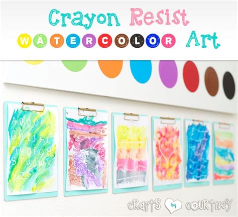 Easy To Make Spring Inspired Crayon Resist Watercolor Art For Kids