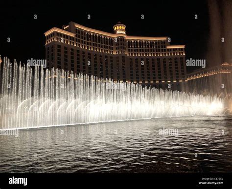 Bellagio Las Vegas Fountains Stock Photo Alamy