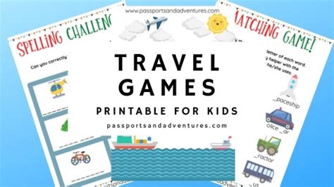 Travel Games Printable For Seniors Printable Travel Games For Kids