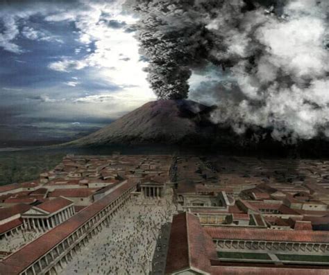 79 Ad Mount Vesuvius Volcano Eruption In Pompeii