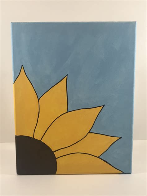 Sunflower Small Canvas Painting Ideas